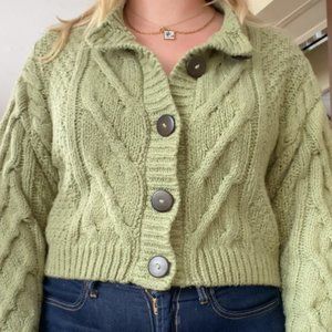 Free People Green Sweater